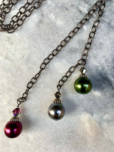 Multi-Colour Ball, Swarovski Crystal, Chain Necklace